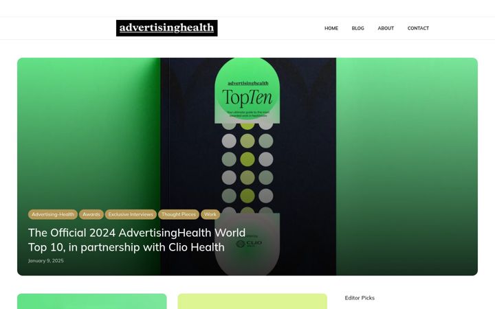Screenshot ta' advertising-health.com