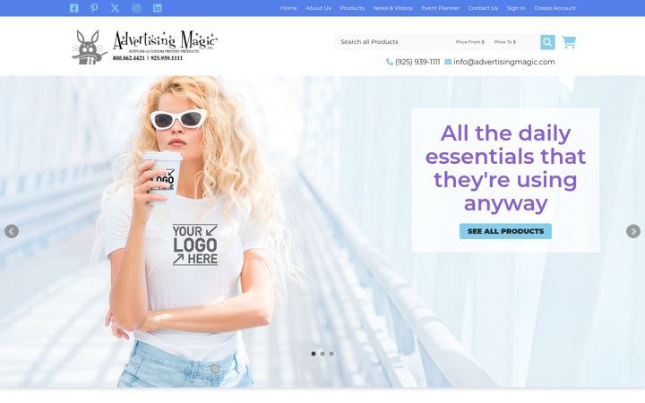 Screenshot ta' advertisingmagic.com