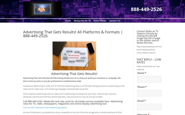 Screenshot of advertisingthatgetsresults.com