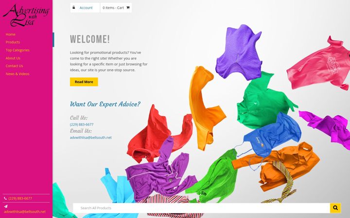 Screenshot of advertisingwithlisa.com