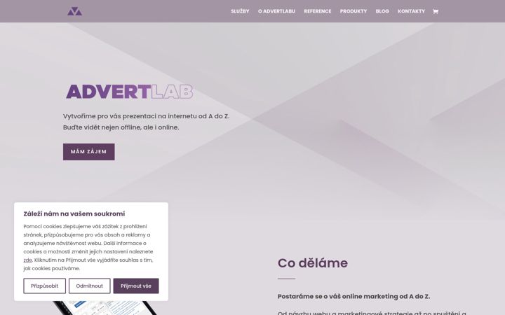 Zrzut ekranu advertlab.cz