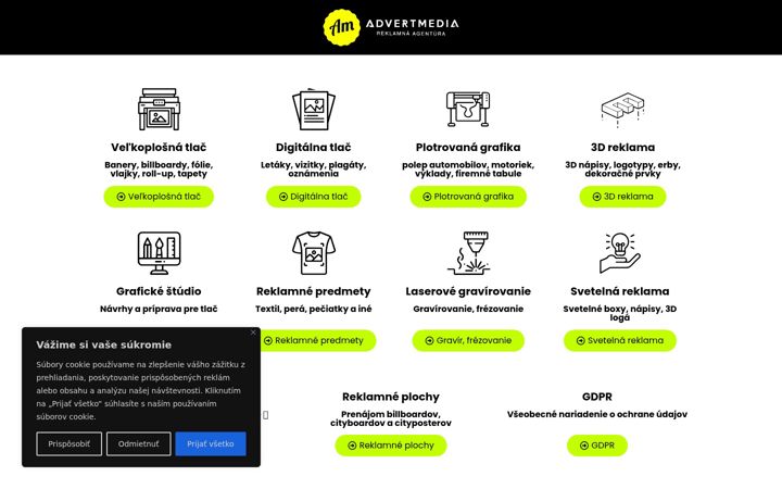 Screenshot van advertmedia.sk