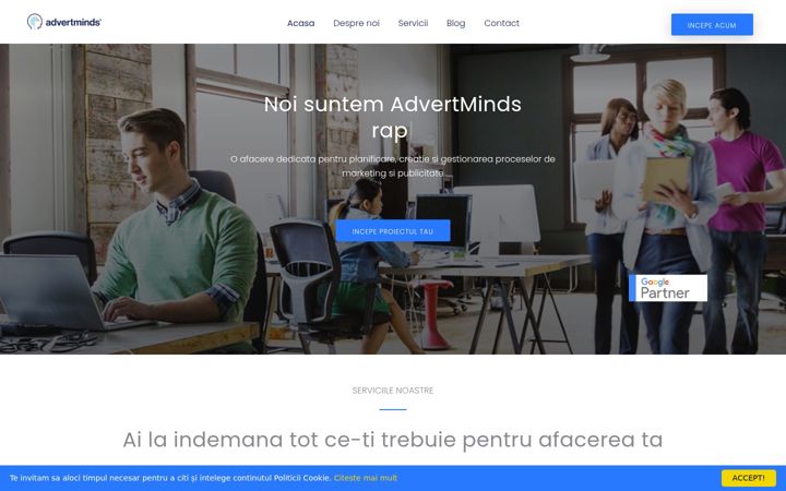 Screenshot of advertminds.ro