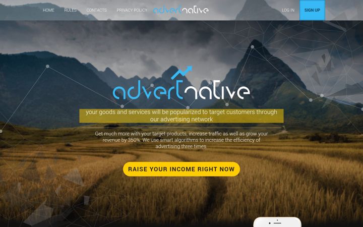 Screenshot of advertnative.com