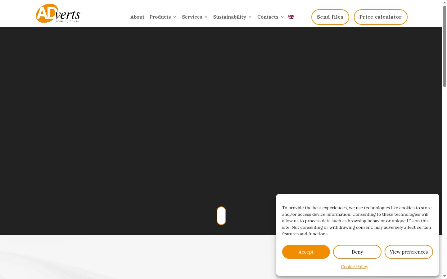 Capture d'écran de la bannière de consentement affichée avant toute interaction