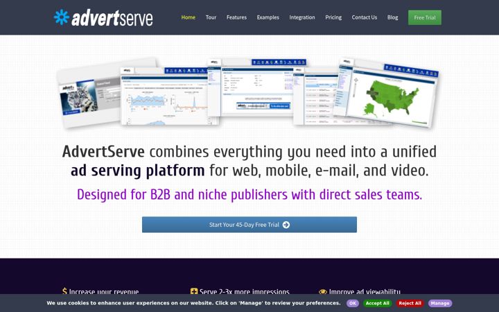 Ekrānuzņēmums no advertserve.com