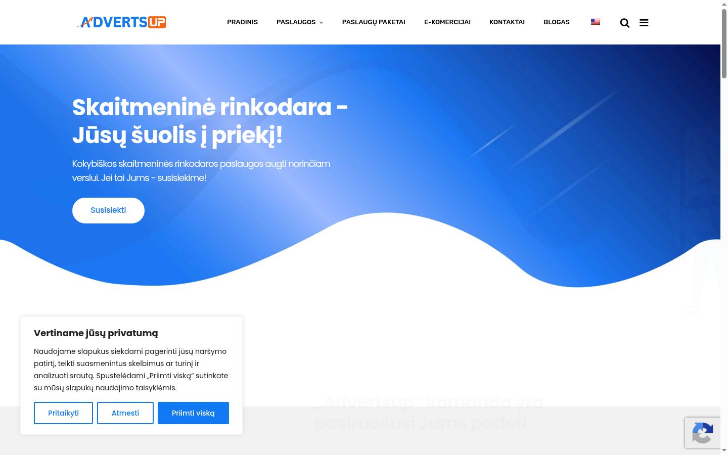 Screenshot del banner di consenso mostrato prima di qualsiasi interazione