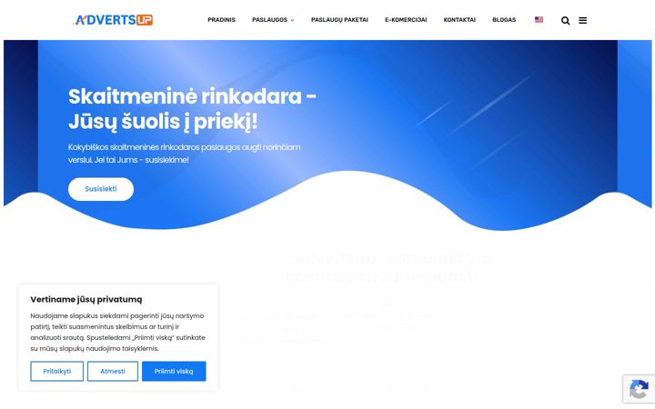 Screenshot of advertsup.lt