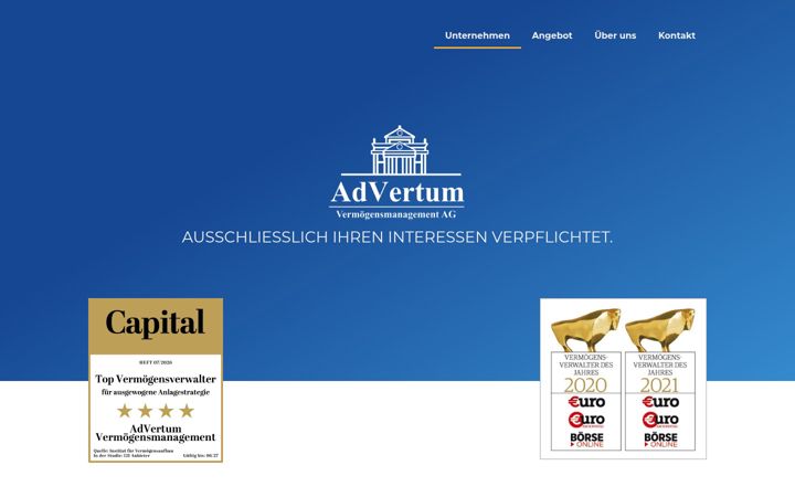Screenshot του advertum-vmm.de