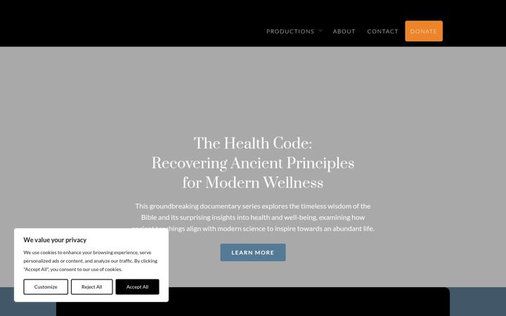 Screenshot of adverumproductions.com
