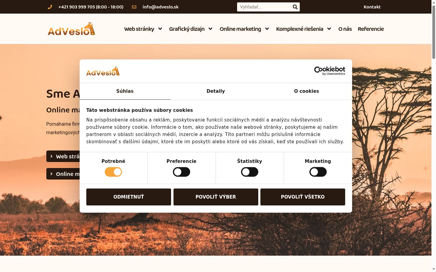 Screenshot des Einwilligungsbanners vor jeglicher Interaktion
