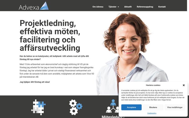 Screenshot of advexa.se
