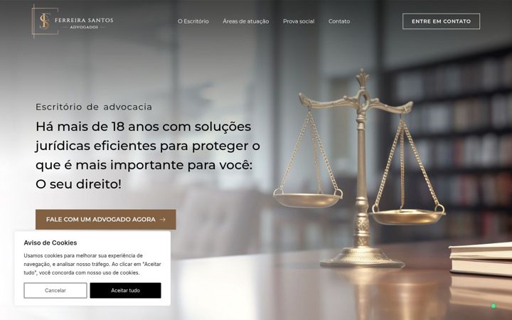 Screenshot of advferreirasantos.com.br