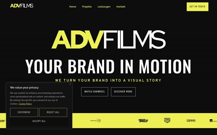 Screenshot του advfilms.net