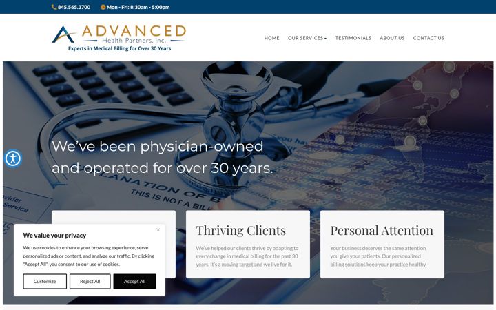 Screenshot of advhealthpartners.com