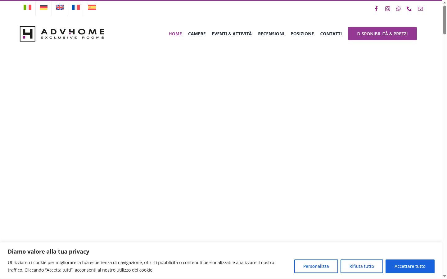 Captura de ecrã do banner de consentimento apresentado antes de qualquer interação