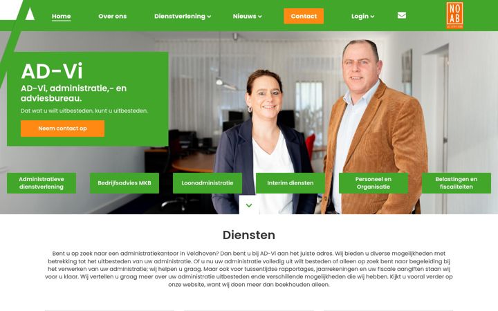 Screenshot of advi.nl