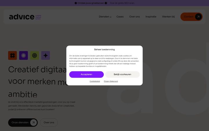 Screenshot di advice.nl