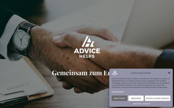 Screenshot of advicehelps.de