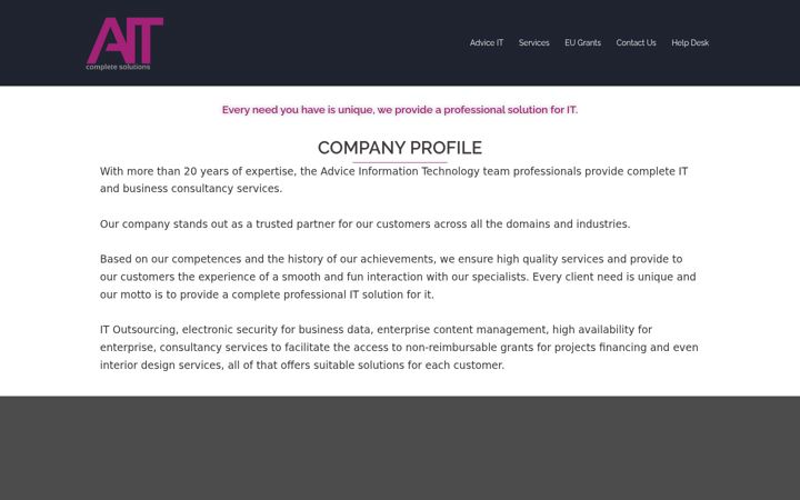 Screenshot of adviceit.ro