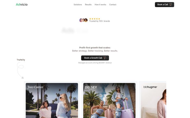 Screenshot of advicio.co