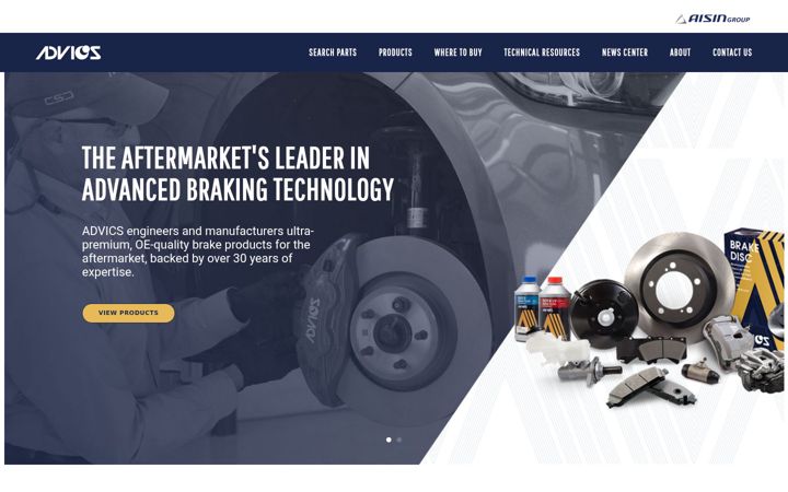 Screenshot of advicsaftermarket.com