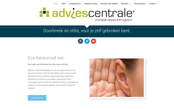 Screenshot stránky advies-centrale.nl