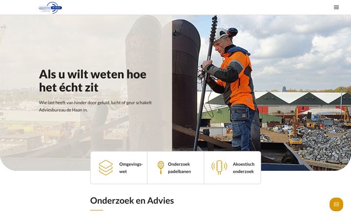 Screenshot stránky adviesbureau-de-haan.nl