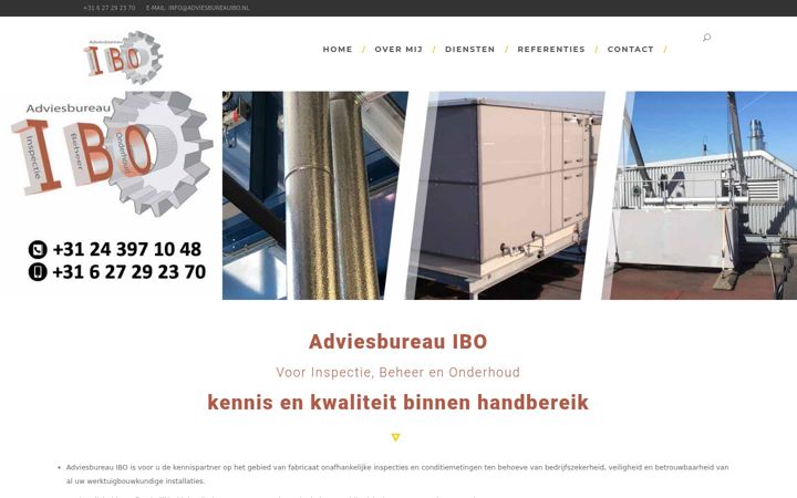 Screenshot stránky adviesbureauibo.nl