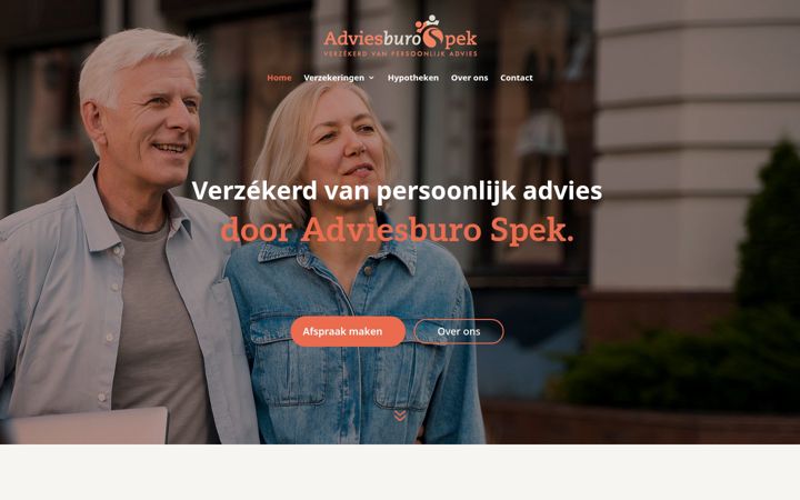 Screenshot stránky adviesburo-spek.nl