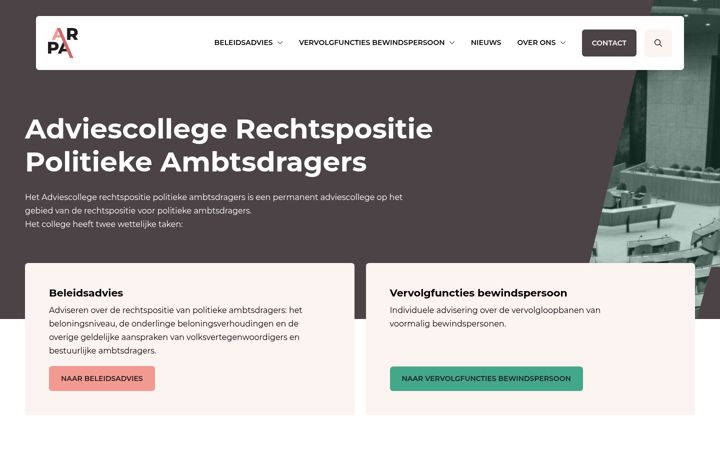 Screenshot of adviescollege-rpa.nl