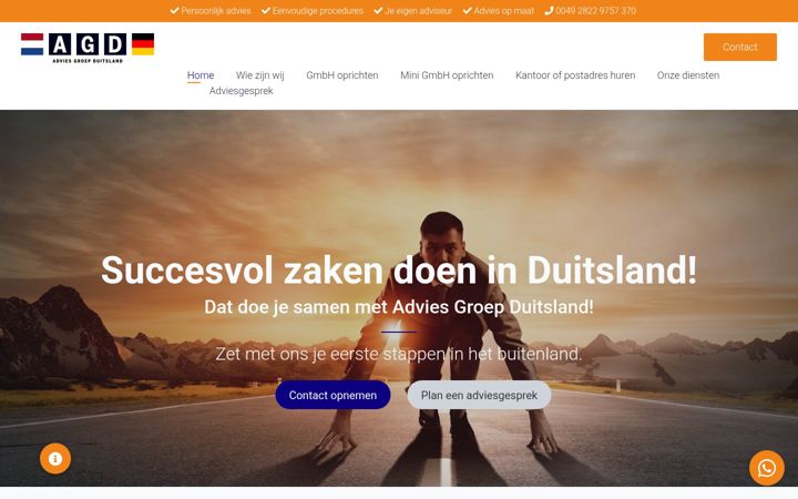 Screenshot stránky adviesgroepduitsland.nl