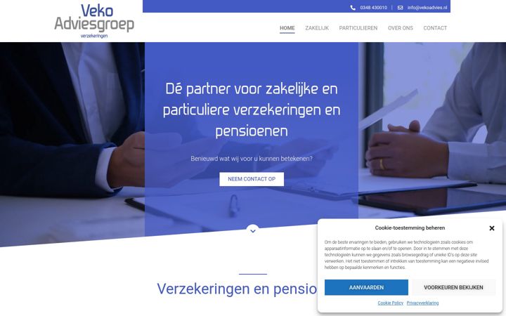 Screenshot di adviesgroepveko.nl