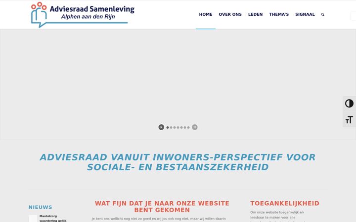 Screenshot of adviesraad-alphenaandenrijn.nl
