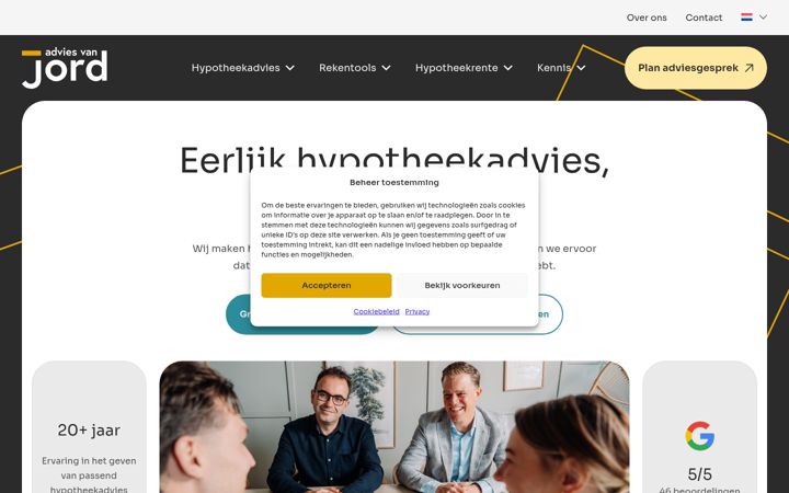 Screenshot του adviesvanjord.nl