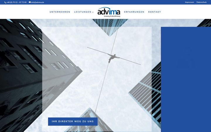 Screenshot του advima.de