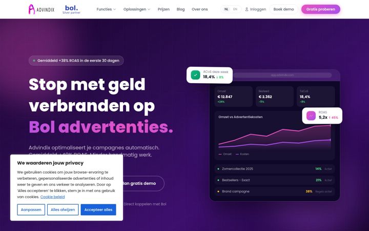 Screenshot of advindix.com