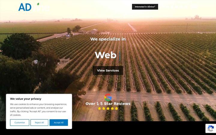 Screenshot of advineagency.com