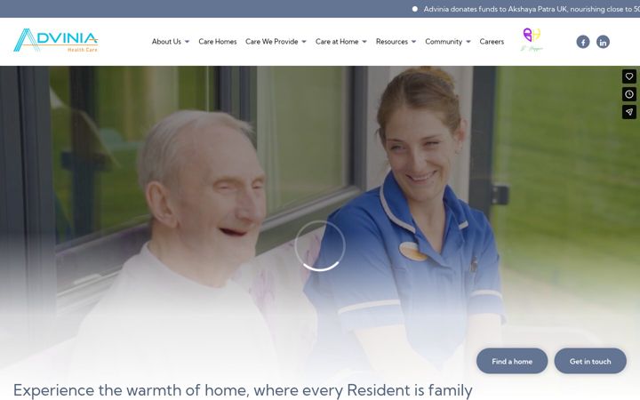 Screenshot του advinia.co.uk