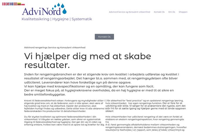 Screenshot of advinord.dk