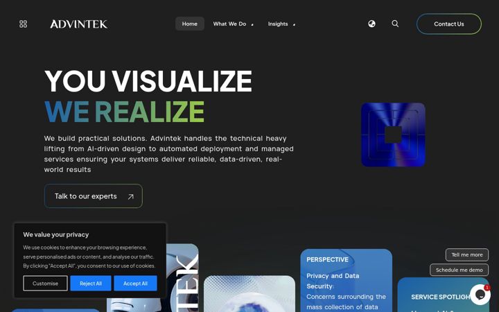 Screenshot of advintekglobal.com