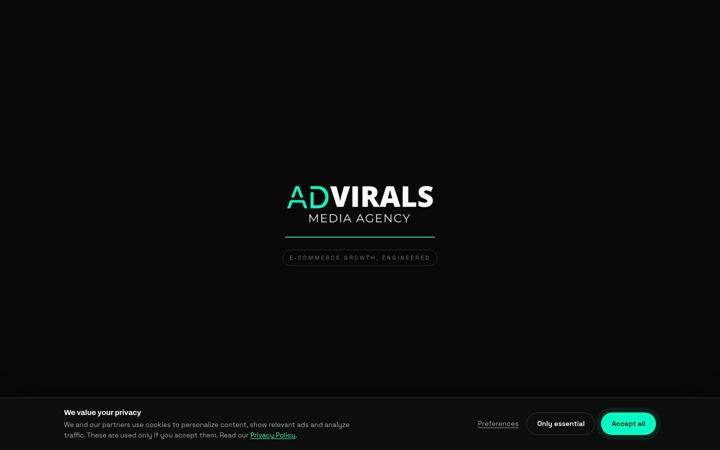 Screenshot ta' advirals.media