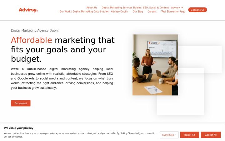 Screenshot of advirsy.com