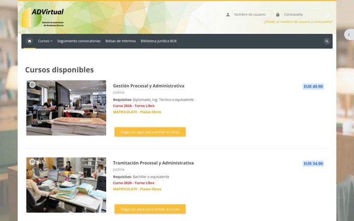 Screenshot of advirtual.es