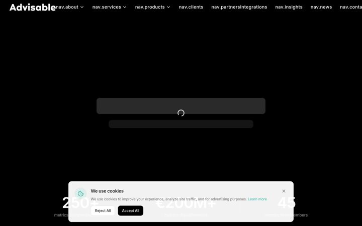 Screenshot of advisable.com
