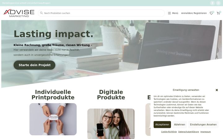 Képernyőkép: advise-marketing.com