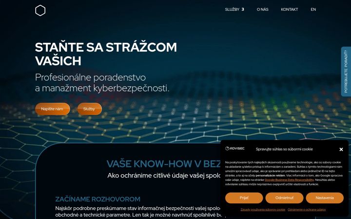 Snímek obrazovky advisec.sk
