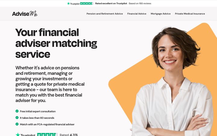 Screenshot von adviseme.co.uk