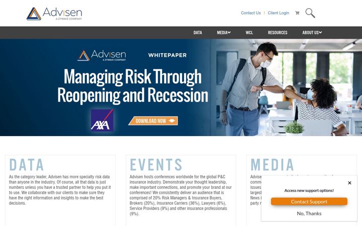 Screenshot of advisenltd.com