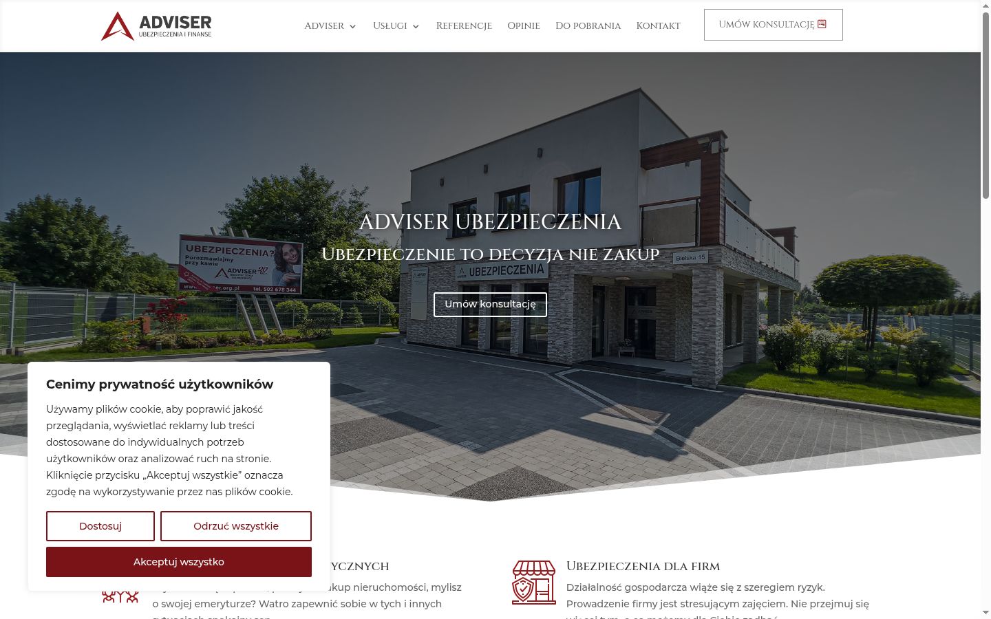 Posnetek zaslona pasice za privolitev, prikazane pred kakršno koli interakcijo